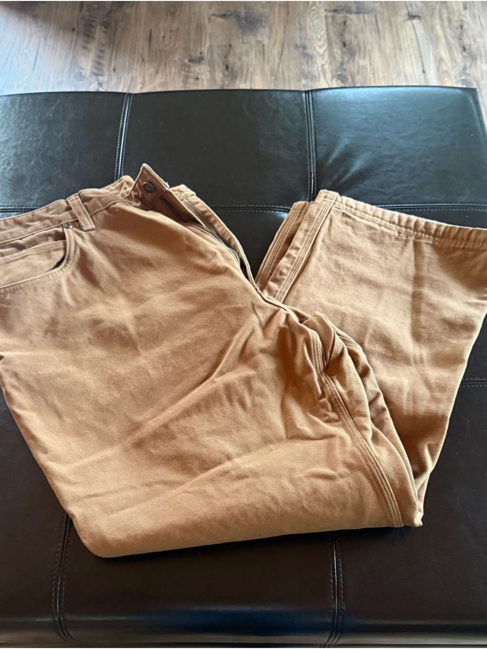 Duluth Trading Co. Men's Khaki/Tan Work Chinos.  Lined for outdoors 48by30inseam